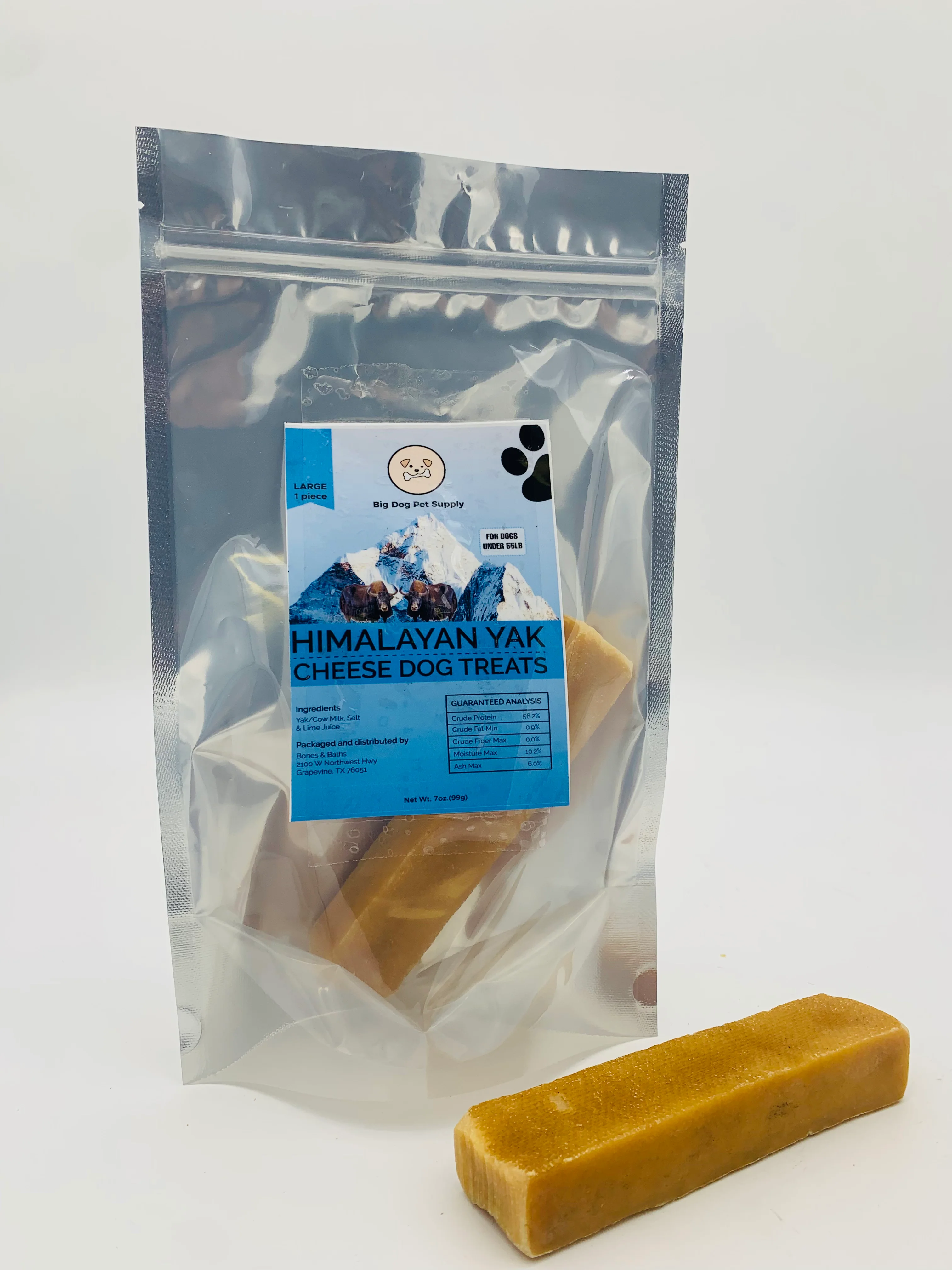 Big Dog Pet Supply Himalayan Yak Cheese Dog Treats-Large by Pieces - Montcarl