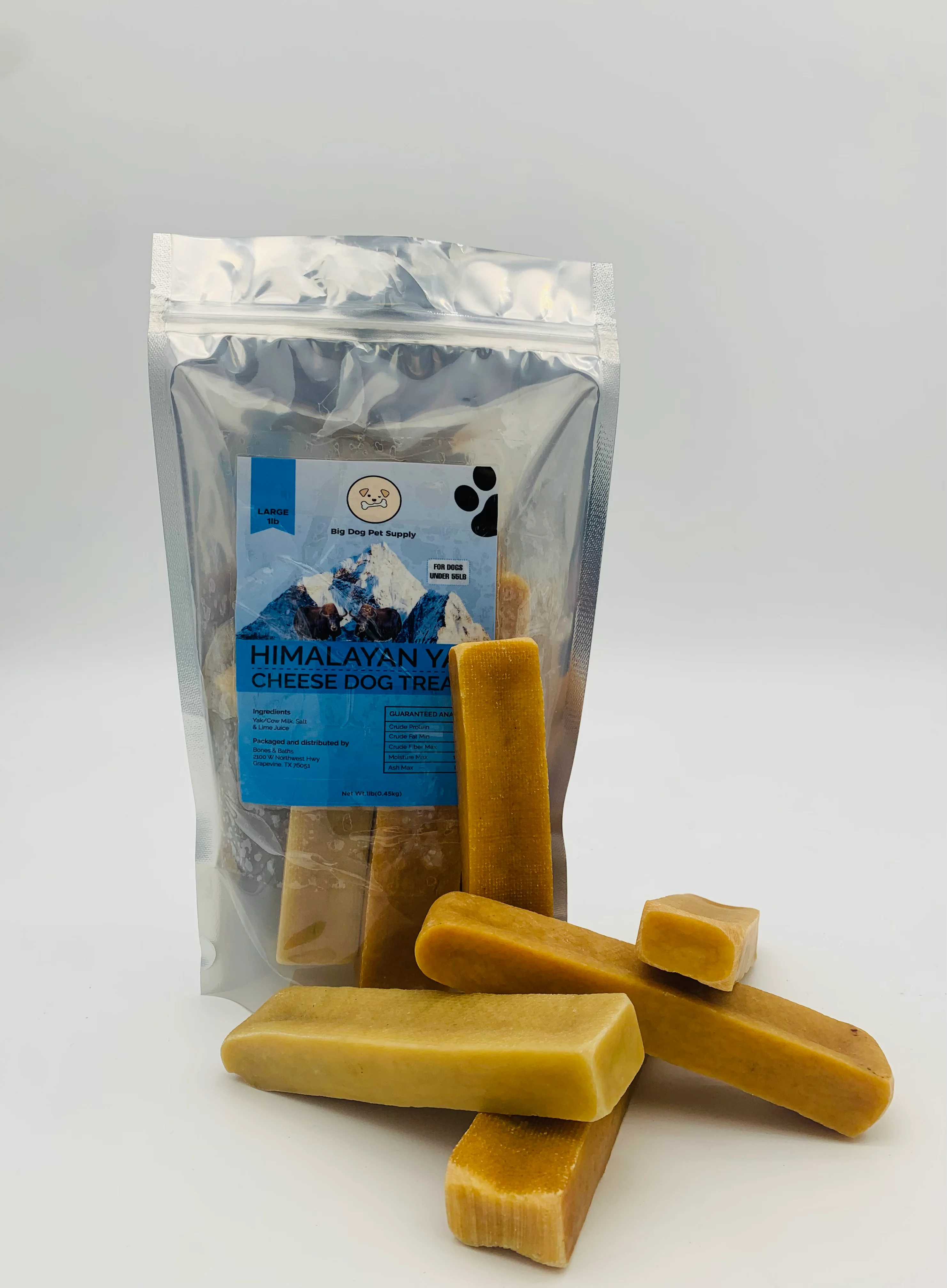 Big Dog Pet Supply Himalayan Yak Cheese Dog Treat-Large - Montcarl