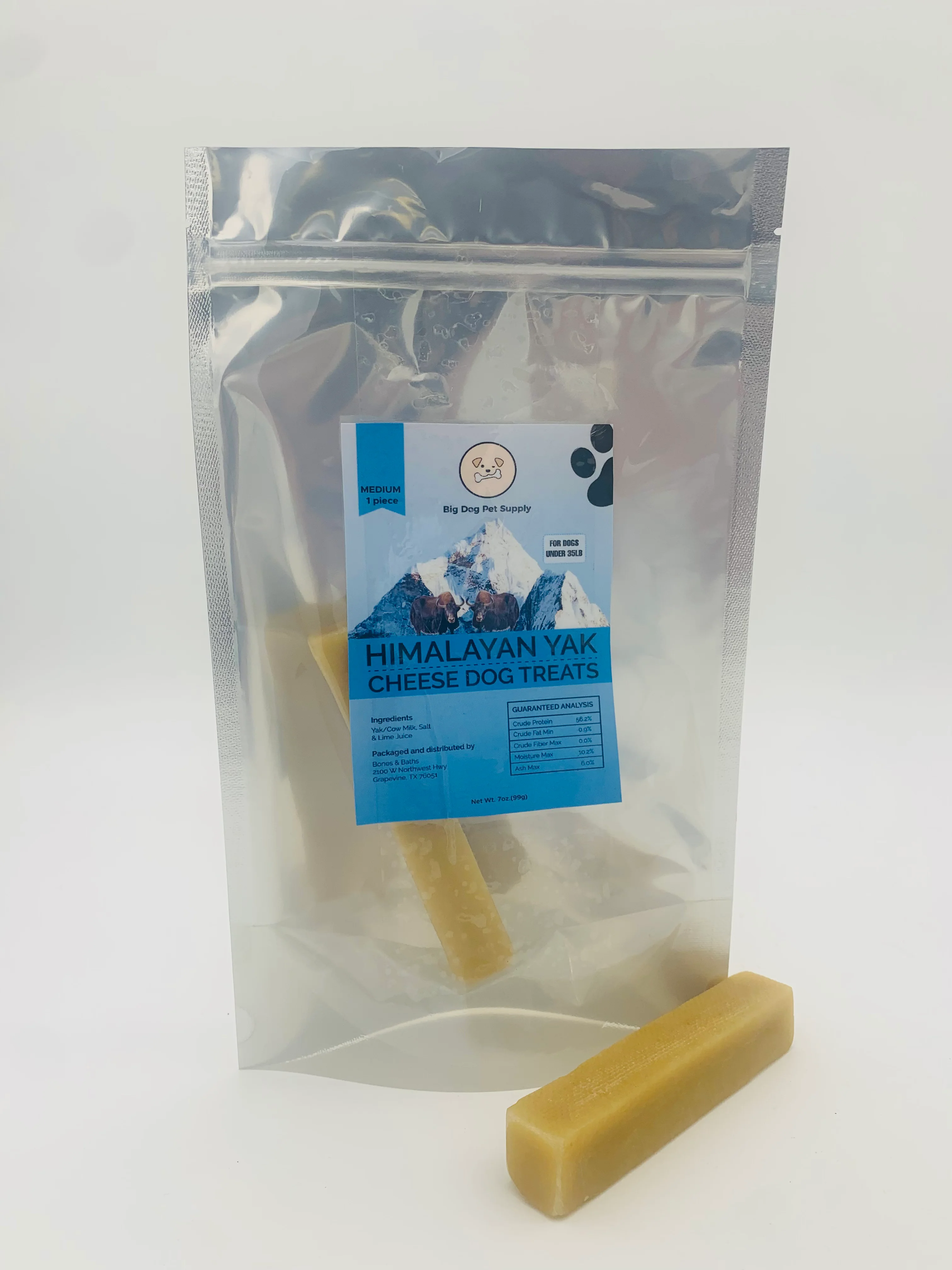 Big Dog Pet Supply Himalayan Yak Cheese Dog Treats-Medium by Pieces - Montcarl